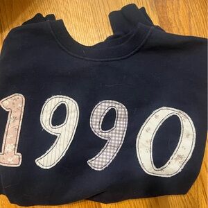 Hollister Navy Sweatshirt with 1990 Patch